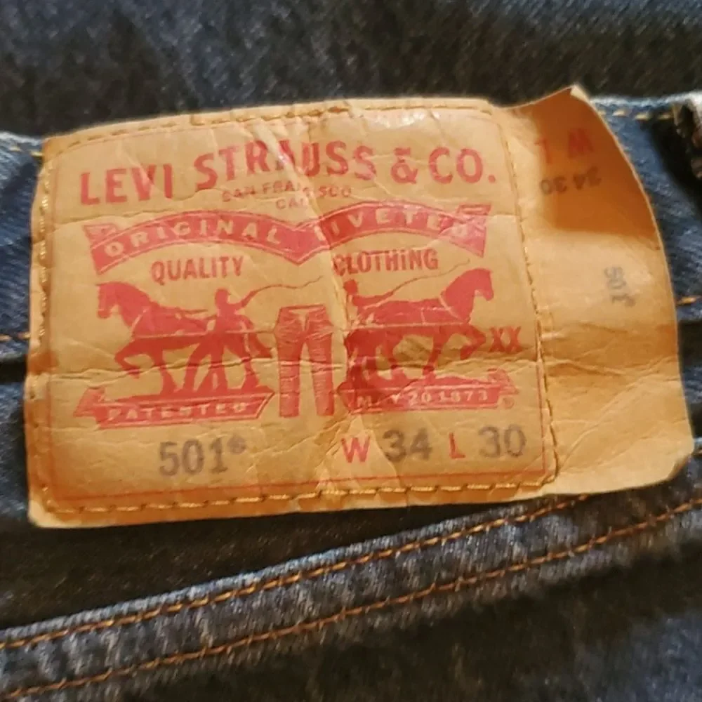 Levi's 501 Button Fly Denim Jeans 34 x 27
